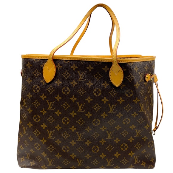 LOUIS VUITTON BROWN MONOGRAM CANVAS NEVERFULL GM TOTE BAG - Picture 3 of 16